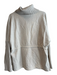 Varley Size M Ivory Cotton Blend Turtle Neck Long Sleeve Drawstring Sweatshirt Ivory / M