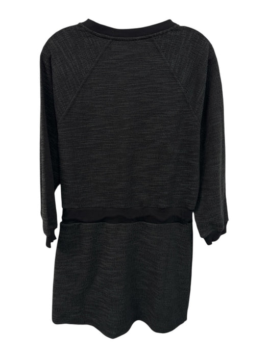 Sundays Size M Charcoal Gray & Black Polyester Blend Heathered Mini Dress Charcoal Gray & Black / M
