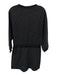 Sundays Size M Charcoal Gray & Black Polyester Blend Heathered Mini Dress Charcoal Gray & Black / M