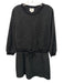 Sundays Size M Charcoal Gray & Black Polyester Blend Heathered Mini Dress Charcoal Gray & Black / M