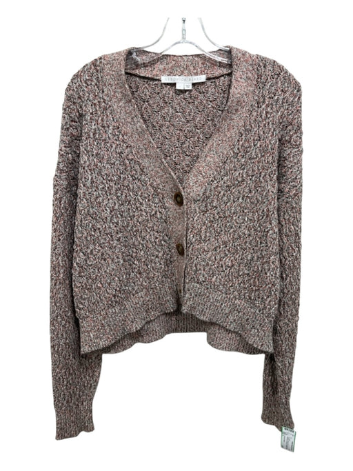 Veronica Beard Size L Orange, Black & mulit Cotton Knit Heathered Sweater Orange, Black & mulit / L