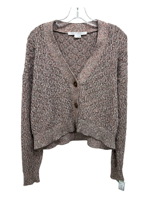 Veronica Beard Size L Orange, Black & mulit Cotton Knit Heathered Sweater Orange, Black & mulit / L