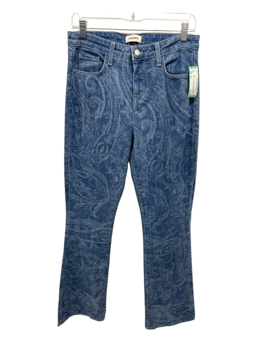 L'agence Size 29 Med Wash Cotton Denim High Rise Paisley Zip & Button Jeans Med Wash / 29