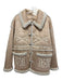Mother Size L Tan & cream Polyester Faux Shearling Embroidered Pockets Coat Tan & cream / L