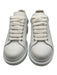 Alexander McQueen Shoe Size 39.5 White & Blue Leather Round Toe lace up Sneakers White & Blue / 39.5