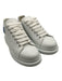 Alexander McQueen Shoe Size 39.5 White & Blue Leather Round Toe lace up Sneakers White & Blue / 39.5