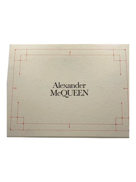 Alexander McQueen Shoe Size 39.5 White & Blue Leather Round Toe lace up Sneakers White & Blue / 39.5