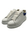 Alexander McQueen Shoe Size 39.5 White & Blue Leather Round Toe lace up Sneakers White & Blue / 39.5