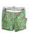 Lilly Pulitzer Size 00 Pink Green White Cotton Lion Head Mid Rise Shorts Pink Green White / 00
