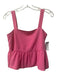 Crosby Size XS Hot pink Polyester Sleeveless Square Neck Back Zip Crop Top Hot pink / XS