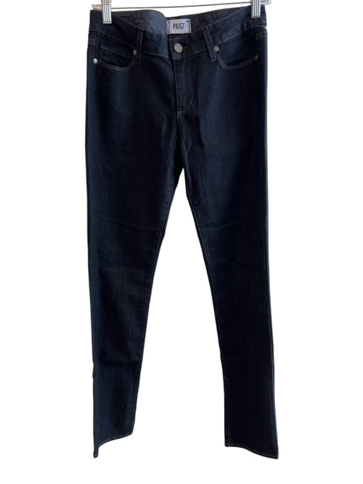 Paige Size 29 Dark Wash Cotton Blend Mid Rise Zip Fly 5 Pocket Skinny Jeans Dark Wash / 29