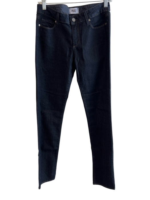 Paige Size 29 Dark Wash Cotton Blend Mid Rise Zip Fly 5 Pocket Skinny Jeans Dark Wash / 29