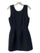 Madewell Size 4 Black Polyester V Back Back Zip Sleeveless Layered Hem Dress Black / 4