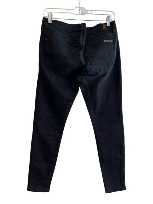 7 For All Mankind Size 30 Black Wash Cotton High Rise Zip Fly 5 Pocket Jeans Black Wash / 30