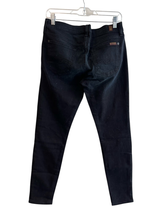7 For All Mankind Size 30 Black Wash Cotton High Rise Zip Fly 5 Pocket Jeans Black Wash / 30