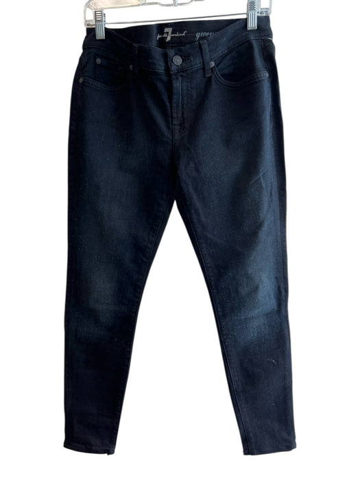 7 For All Mankind Size 30 Black Wash Cotton High Rise Zip Fly 5 Pocket Jeans Black Wash / 30