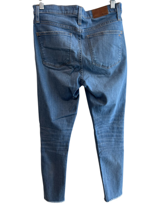 Madewell Size 29 Medium Wash Cotton Distressed High Rise Whiskering Skinny Jeans Medium Wash / 29