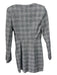 Zara Size S Gray & Black Plaid V Neck Jeweled Buttons Long Sleeve Dress Gray & Black / S