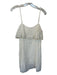 Zara Size S White Cotton Spaghetti Strap Lace Detail Dress White / S