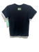 Daily Drills Size XS/S Black & White Cotton Blend Ribbed Knit Short Sleeve Top Black & White / XS/S