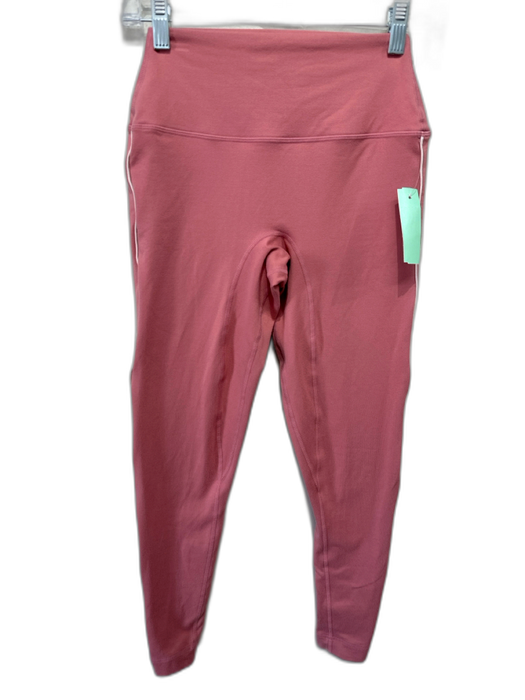 Set Active Size S Pink & White Polyester Blend Contrast Trim Athletic Set Pink & White / S