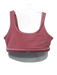 Set Active Size S Pink & White Polyester Blend Contrast Trim Athletic Set Pink & White / S
