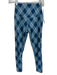 Beyond Yoga Size XS Mixed Blues Polyester Blend Argyle High Neck Athletic Set Mixed Blues / XS
