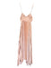 Petal + Pup Size 0 Tan Polyester Spaghetti Strap Acordian Pleated Midi Dress Tan / 0