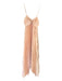 Petal + Pup Size 0 Tan Polyester Spaghetti Strap Acordian Pleated Midi Dress Tan / 0