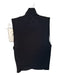 Alice & Olivia Size M Black Viscose Turtle Neck Sleeveless Ribbed Top Black / M