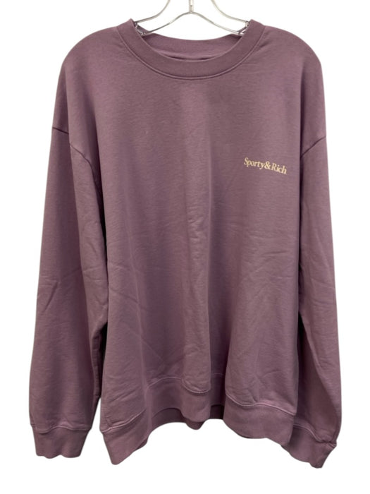 Sporty & Rich Size L Periwinkle Cotton Crewneck Graphic Print Sweatshirt Periwinkle / L