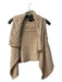 Theory Size S/P Oatmeal Cashmere Shawl Collar Cable Knit short Open Front Vest Oatmeal / S/P