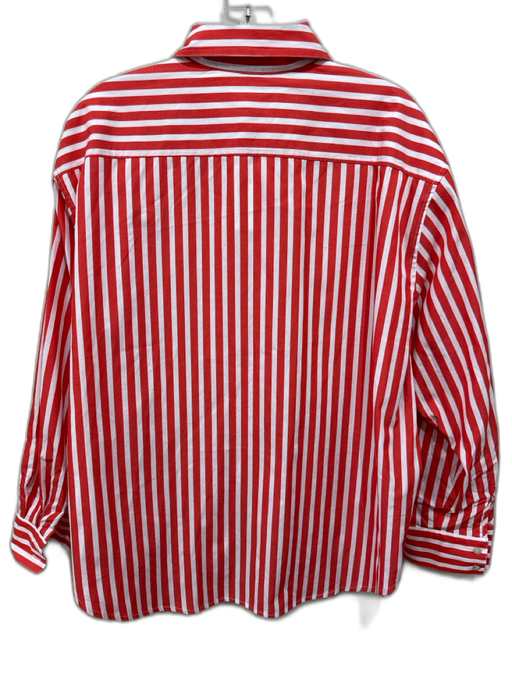 Favorite Daughter Size XS Red & White Cotton Stripe Oversized Button Down Top Red & White / XS