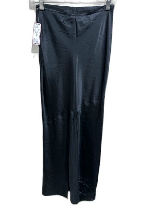 Fleur du Mal Size XS Black Silk Side Zip bias cut Waist Detail Maxi Skirt Black / XS