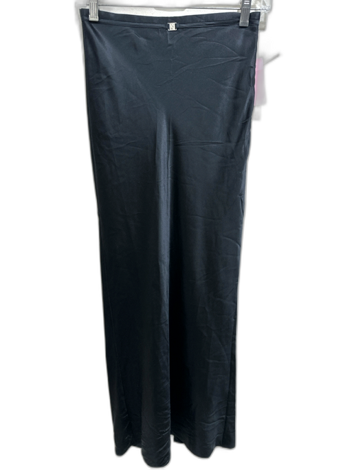 Fleur du Mal Size XS Black Silk Side Zip bias cut Waist Detail Maxi Skirt Black / XS