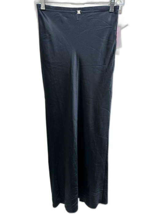 Fleur du Mal Size XS Black Silk Side Zip bias cut Waist Detail Maxi Skirt Black / XS