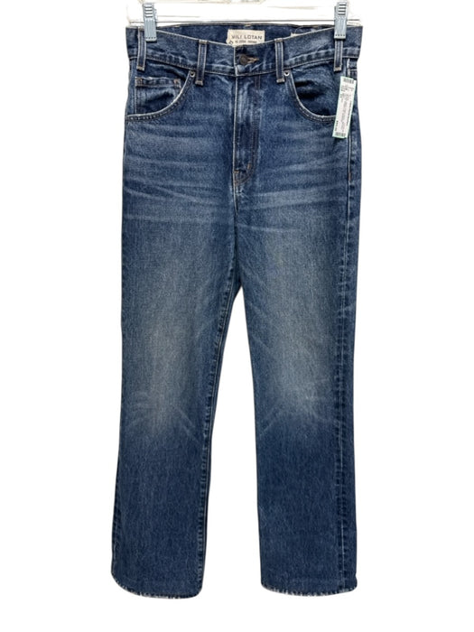 Nili Lotan Size 25 Medium Wash Cotton Denim Mid Rise Zip Fly Straight Leg Jeans Medium Wash / 25
