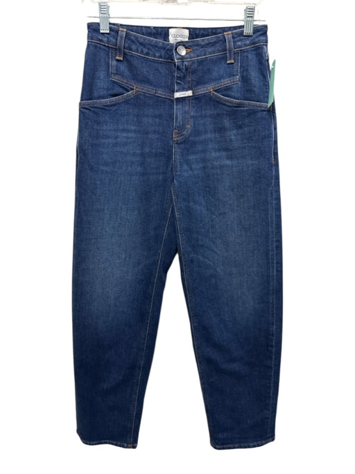 Closed Size 24 Medium Wash Cotton Denim Mid Rise Zip Fly Barrel Jeans Medium Wash / 24