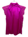 Generation Love Size XS Pink Silk Floral Lace Detail Cap Sleeve Tie Neck Top Pink / XS