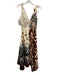 Tanya Taylor Size 00 White, Brown, Black Polyester Polka Dots V Neck Dress White, Brown, Black / 00