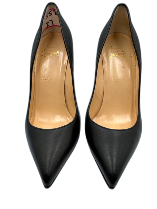 Christian Louboutin Shoe Size 37 Black Leather Stiletto Red Bottom Pumps Black / 37