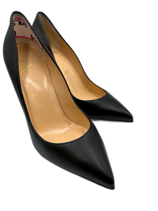 Christian Louboutin Shoe Size 37 Black Leather Stiletto Red Bottom Pumps Black / 37