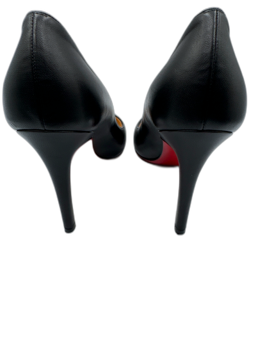 Christian Louboutin Shoe Size 37 Black Leather Stiletto Red Bottom Pumps Black / 37
