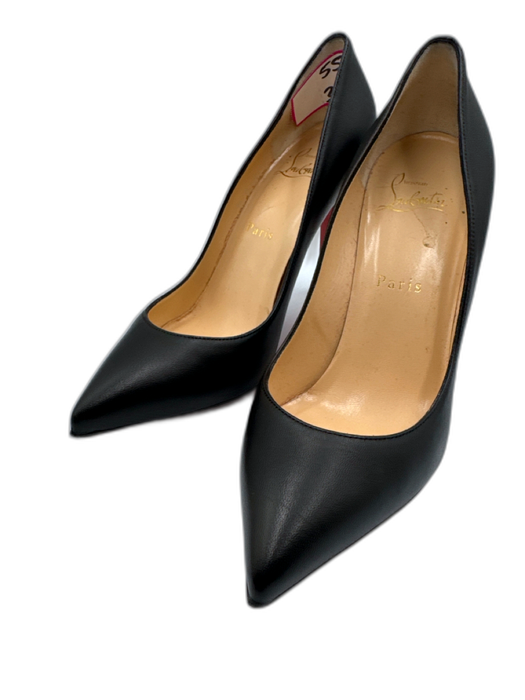 Christian Louboutin Shoe Size 37 Black Leather Stiletto Red Bottom Pumps Black / 37