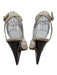 Schutz Shoe Size 7.5 Cream White & Clear Leather & PVC Pointed Toe Wedge Sandals Cream White & Clear / 7.5