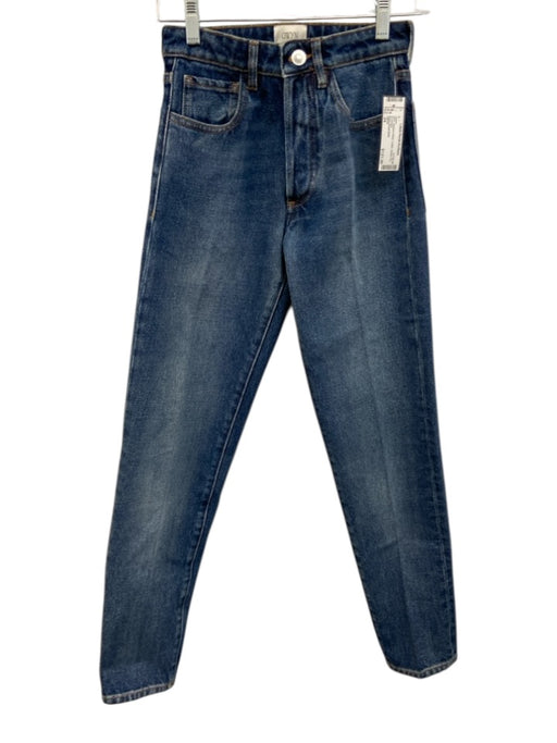 GWYN Size 24 Medium Wash Cotton Button Fly Jeans Medium Wash / 24