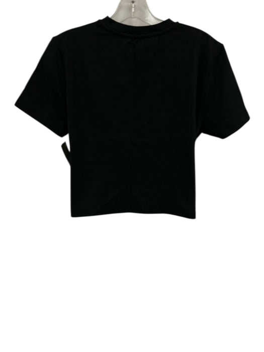 Favorite Daughter Size XS Black Cotton Short Sleeve Cropped Top Black / XS