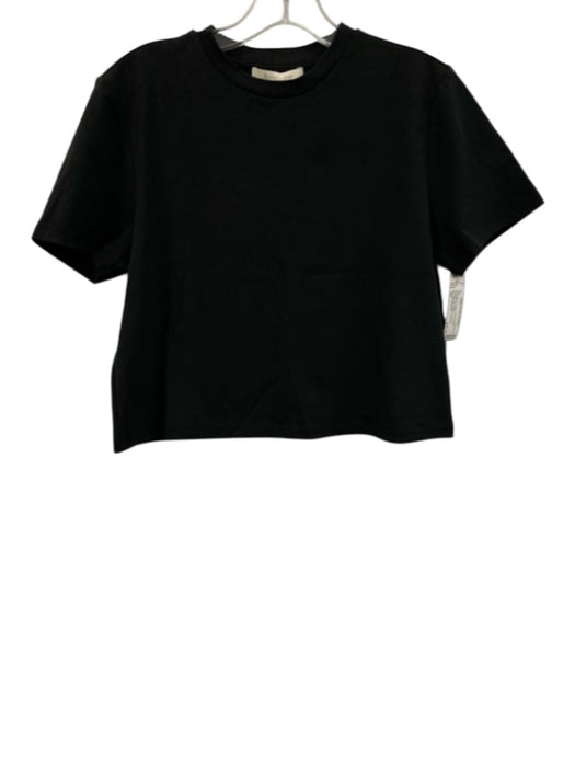 Favorite Daughter Size XS Black Cotton Short Sleeve Cropped Top Black / XS