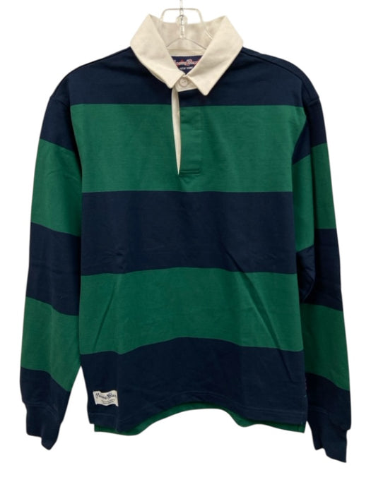 Rowing Blazers Size XS Green, White, Blue Cotton Striped polo Top Green, White, Blue / XS