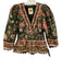 Farm Rio Size S Green & Pink Cotton floral print Pintuck Puff Sleeves V Neck Top Green & Pink / S